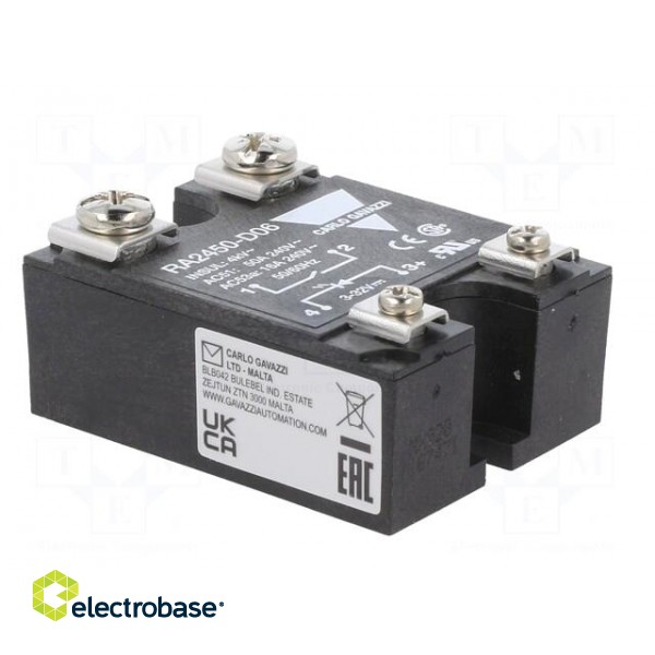 Relay: solid state | Ucntrl: 3÷32VDC | 50A | 24÷280VAC | -20÷70°C фото 8