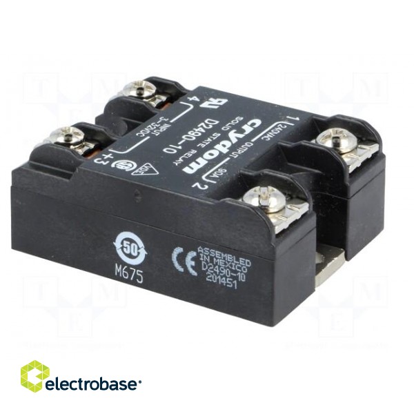 Relay: solid state | Ucntrl: 3÷32VDC | 90A | 24÷280VAC | -40÷80°C | IP00 image 4