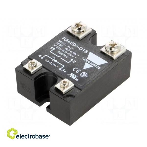 Relay: solid state | Ucntrl: 4.5÷32VDC | 90A | 24÷690VAC | -20÷70°C