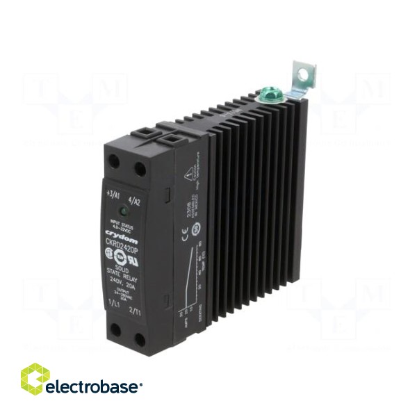 Relay: solid state | Ucntrl: 4÷32VDC | 20A | 24÷280VAC | -40÷80°C image 1