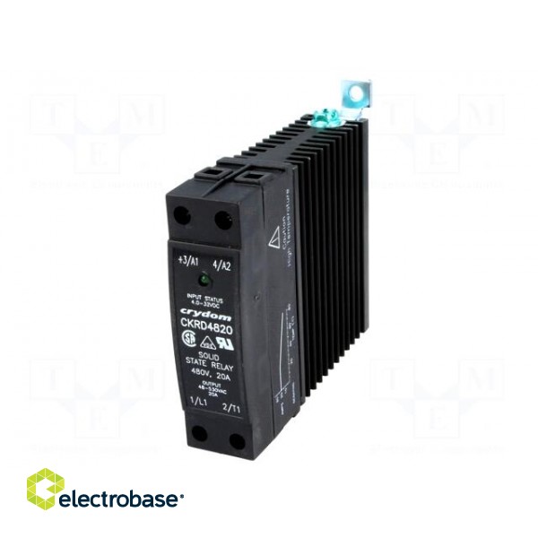 Relay: solid state | Ucntrl: 4÷32VDC | 20A | 48÷530VAC | -40÷80°C image 1