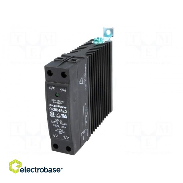 Relay: solid state | Ucntrl: 4÷32VDC | 20A | 48÷530VAC | -40÷80°C image 2