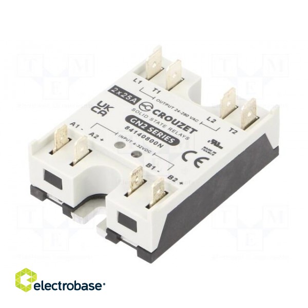 Relay: solid state | Ucntrl: 4÷32VDC | 25A | 24÷280VAC | -40÷80°C