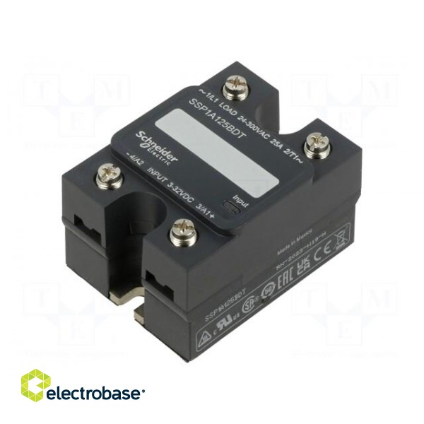 Relay: solid state | Ucntrl: 4÷32VDC | 25A | 24÷300VAC | screw type image 1
