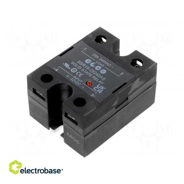 Relay: solid state | Ucntrl: 4÷32VDC | 25A | 48÷280VAC | -30÷80°C