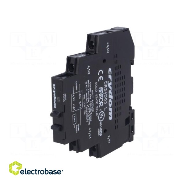 Relay: solid state | Ucntrl: 4÷32VDC | 3A | 24÷280VAC | -30÷80°C | IP00 фото 1