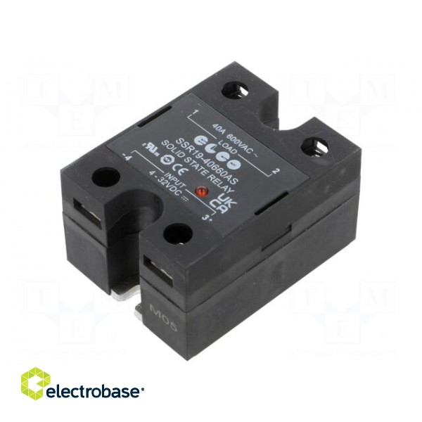 Relay: solid state | Ucntrl: 4÷32VDC | 40A | 48÷660VAC | -30÷80°C