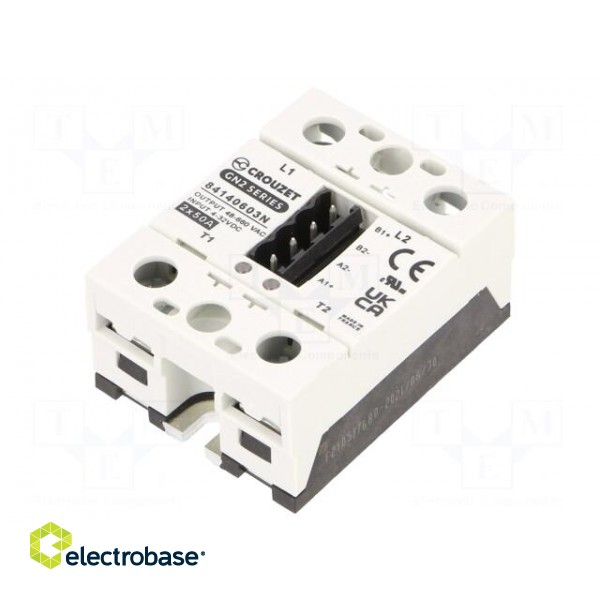 Relay: solid state | Ucntrl: 4÷32VDC | 50A | 48÷660VAC | -40÷80°C image 1