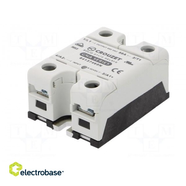 Relay: solid state | Ucntrl: 4÷32VDC | 50A | 48÷660VAC | -40÷80°C | IP20 image 2