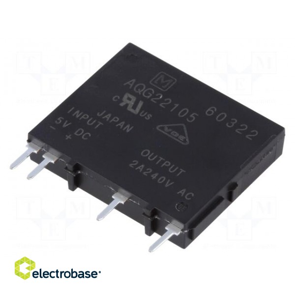 Relay: solid state | Ucntrl: 4÷6VDC | 2A | 75÷264VAC | Variant: 1-phase