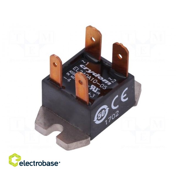 Relay: solid state | Ucntrl: 4÷8VDC | 10A | 24÷280VAC | -30÷80°C | IP00 image 1