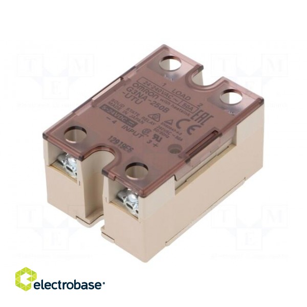 Relay: solid state | Ucntrl: 5÷24VDC | 50A | 24÷240VAC | -30÷80°C