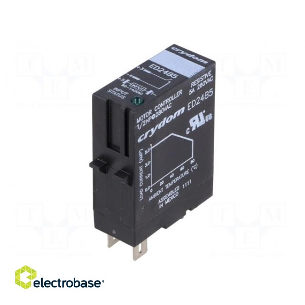 Relay: solid state | Ucntrl: 90÷140VAC | 5A | 24÷280VAC | socket image 1