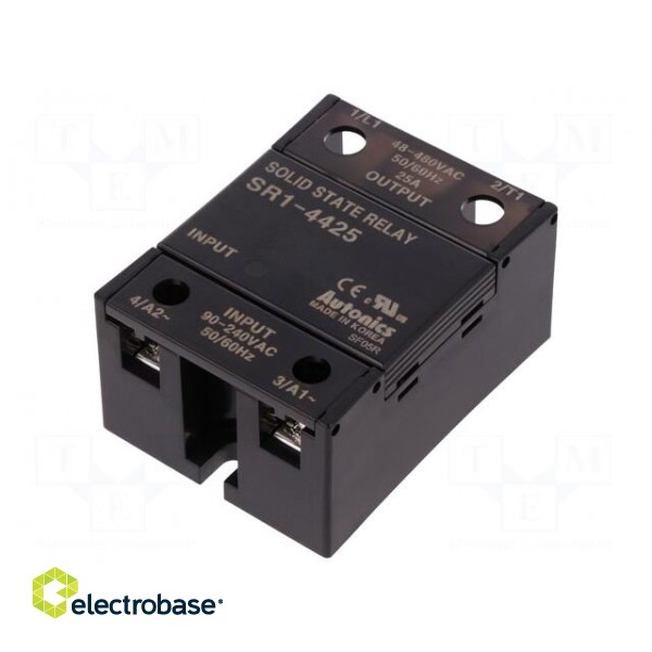 Relay: solid state | Ucntrl: 90÷240VAC | 25A | 48÷480VAC | screw type image 1