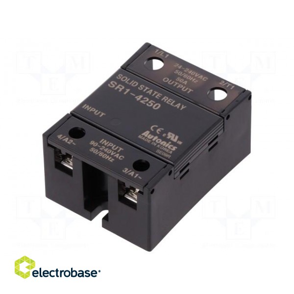 Relay: solid state | Ucntrl: 90÷240VAC | 50A | 24÷240VAC | screw type image 1