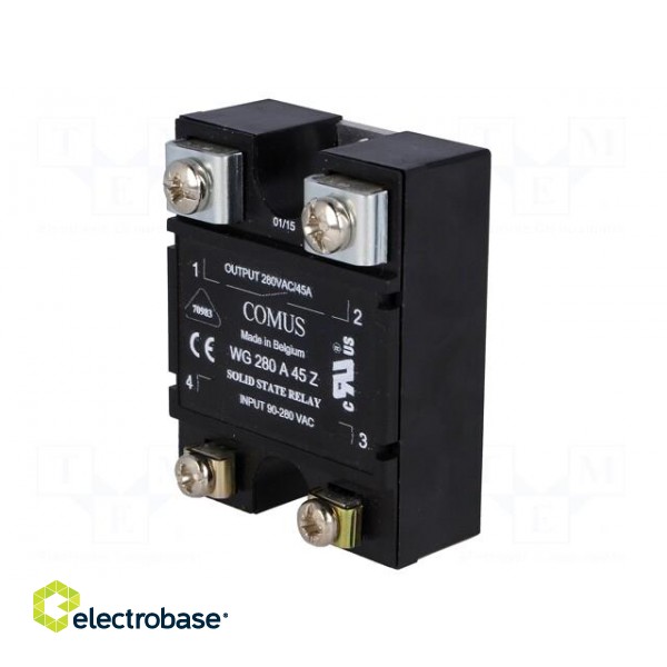 Relay: solid state | Ucntrl: 90÷280VAC | 45A | 24÷280VAC | -20÷80°C image 2