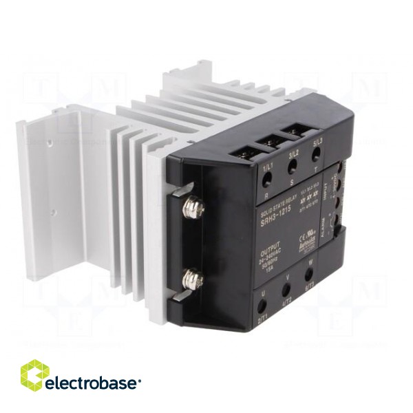 Relay: solid state | Ucntrl: 4÷30VDC | 15A | 24÷240VAC | 3-phase | DIN image 9