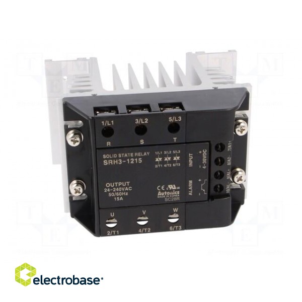Relay: solid state | Ucntrl: 4÷30VDC | 15A | 24÷240VAC | 3-phase | DIN image 10
