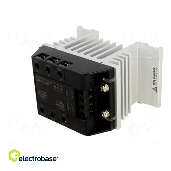 Relay: solid state | 15A | Uswitch: 48÷480VAC | 3-phase | Series: SRH3 image 2