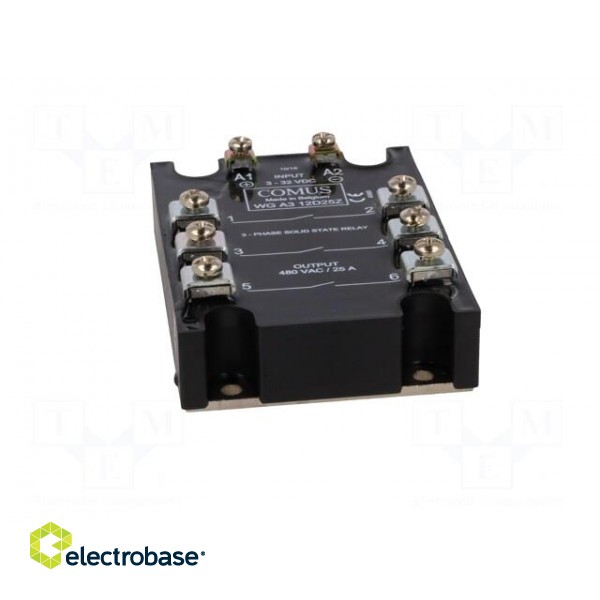 Relay: solid state | 25A | Uswitch: 24÷480VAC | 3-phase | Series: WGA3 image 9