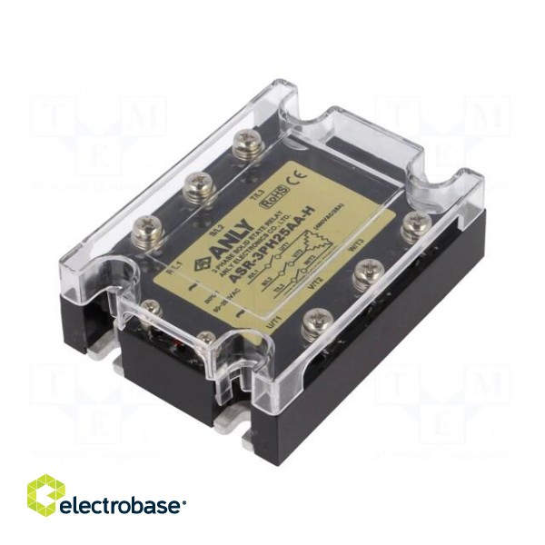 Relay: solid state | Ucntrl: 80÷280VAC | 25A | 48÷480VAC | 3-phase image 1