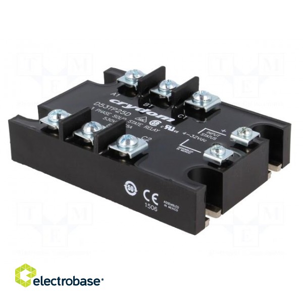 Relay: solid state | 25A | Uswitch: 48÷530VAC | 3-phase | -40÷80°C paveikslėlis 4