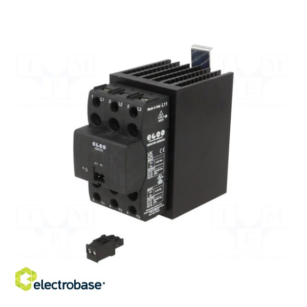 Relay: solid state | 25A | Uswitch: 48÷600VAC | 3-phase | -40÷80°C image 1