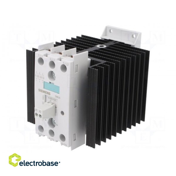 Relay: solid state | Ucntrl: 4÷30VDC | 30A | 48÷600VAC | 3-phase | DIN image 1