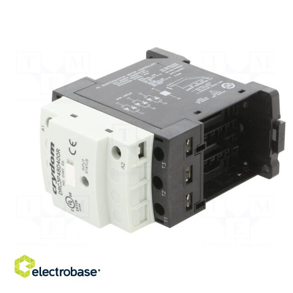 Relay: solid state | 4.8A | Uswitch: 48÷480VAC | 3-phase | Series: DRC image 2