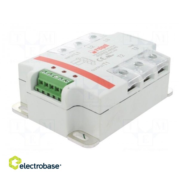 Relay: solid state | Ucntrl: 4÷32VDC | 40A | 24÷530VAC | 3-phase | IP20 фото 2