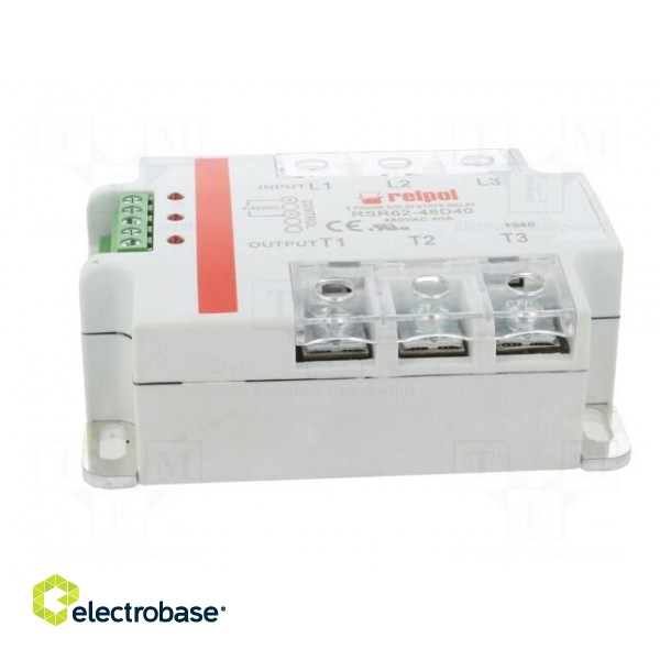 Relay: solid state | Ucntrl: 4÷32VDC | 40A | 24÷530VAC | 3-phase | IP20 фото 3