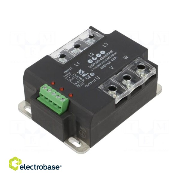 Relay: solid state | 40A | Uswitch: 24÷530VAC | 3-phase | Series: SSR39