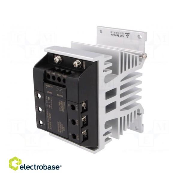 Relay: solid state | Ucntrl: 4÷30VDC | 50A | 24÷240VAC | 3-phase | DIN image 1