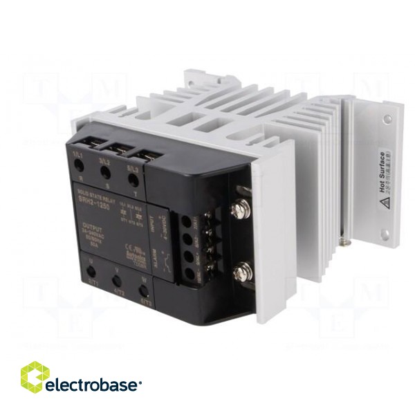 Relay: solid state | Ucntrl: 4÷30VDC | 50A | 24÷240VAC | 3-phase | DIN фото 2