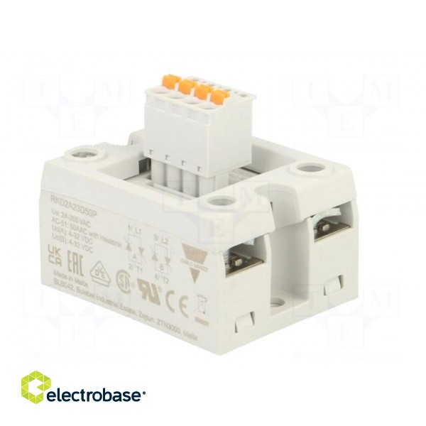 Relay: solid state | 50A | Uswitch: 24÷265VAC | 2-phase | Series: RK фото 4