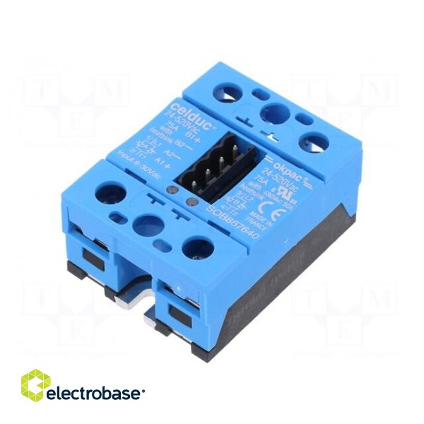Relay: solid state | 50A | Uswitch: 24÷510VAC | 2-phase | Series: SOB image 1
