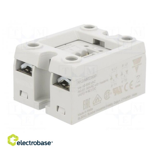 Relay: solid state | 50A | Uswitch: 42÷660VAC | 2-phase | Series: RK image 2