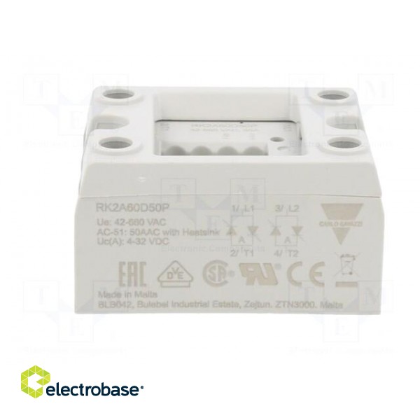Relay: solid state | 50A | Uswitch: 42÷660VAC | 2-phase | Series: RK фото 3