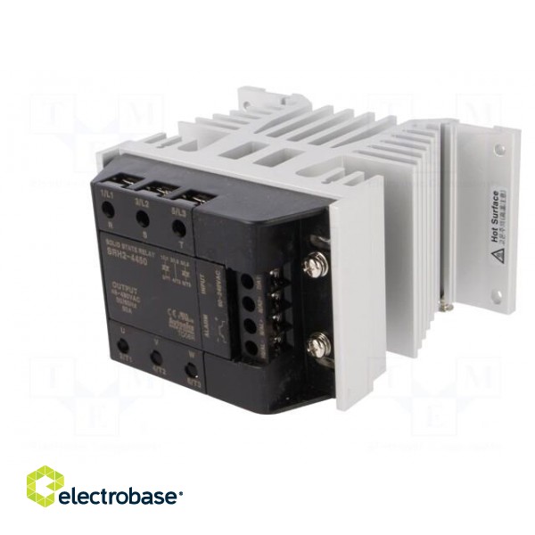 Relay: solid state | Ucntrl: 90÷240VAC | 50A | 48÷480VAC | 3-phase | DIN image 2