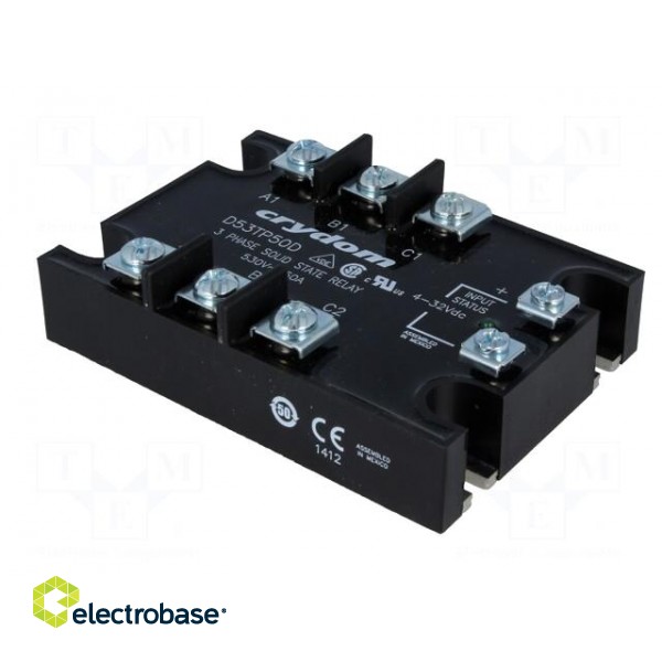 Relay: solid state | 50A | Uswitch: 48÷530VAC | 3-phase | -40÷80°C image 4