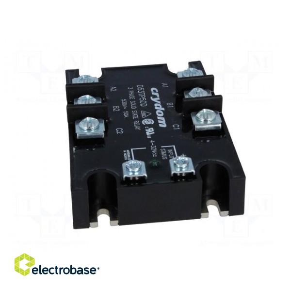 Relay: solid state | Ucntrl: 3÷32VDC | 50A | 48÷530VAC | 3-phase | IP00 image 5