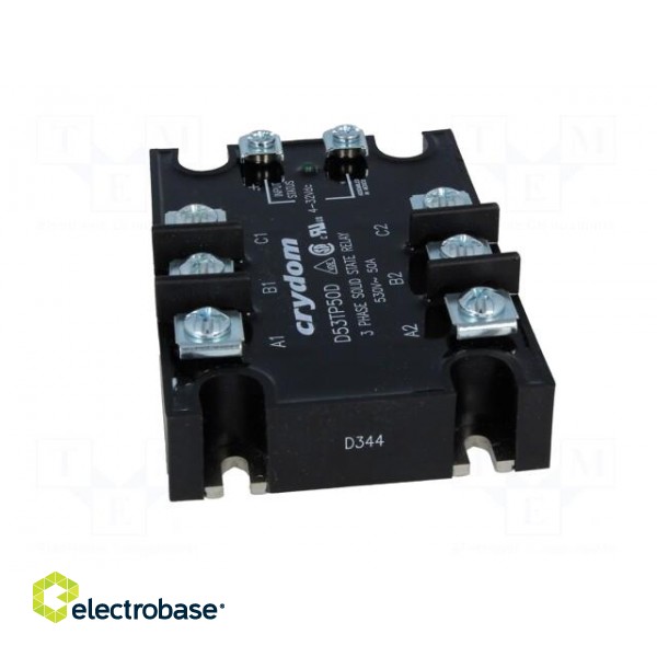 Relay: solid state | Ucntrl: 3÷32VDC | 50A | 48÷530VAC | 3-phase | IP00 image 9