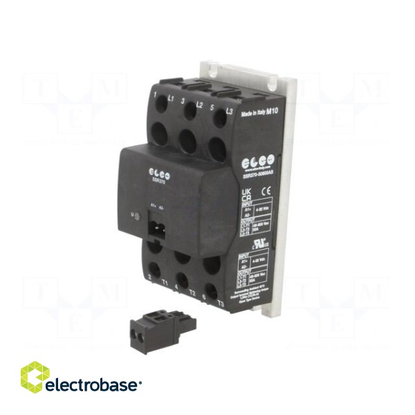 Relay: solid state | 50A | Uswitch: 48÷600VAC | 3-phase | -40÷80°C image 1