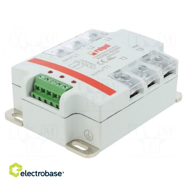 Relay: solid state | 60A | Uswitch: 24÷660VAC | 3-phase | Series: RSR62 фото 1