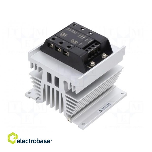 Relay: solid state | 75A | Uswitch: 24÷240VAC | 3-phase | on panel image 1