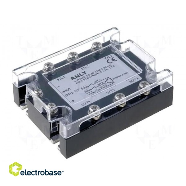 Relay: solid state | Ucntrl: 80÷280VAC | 40A | 48÷480VAC | 3-phase