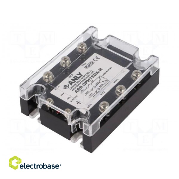Relay: solid state | Ucntrl: 12÷32VDC | 75A | 48÷480VAC | 3-phase image 1