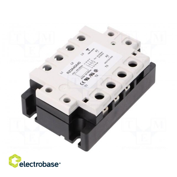 Relay: solid state | Ucntrl: 24÷50VDC | Ucntrl: 24÷275VAC | 40A | IP00 image 1