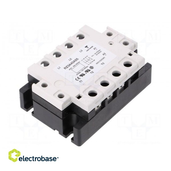 Relay: solid state | 55A | Uswitch: 24÷440VAC | 3-phase | -30÷80°C image 1