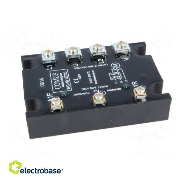 Relay: solid state | 25A | Uswitch: 48÷480VAC | 3-phase,reversing image 7